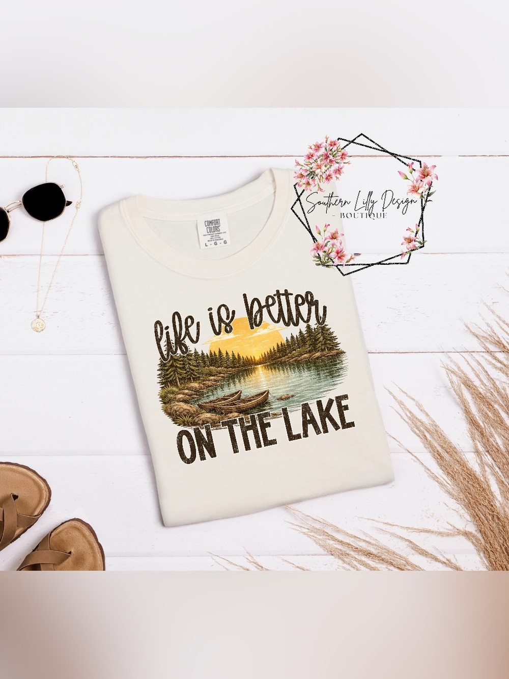 Comfort Colors Life Is Better On The Lake Graphic Tee